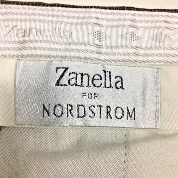 Zanella Men’s Brown Pleated Pants Made in Italy - Picture 4 of 8